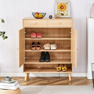English Elm Multi-Functional Modern Minimalist Mdf Shoe Cabinet - Stylish Storage For Nordic & Industrial Homes W3226P278927