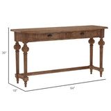 English Elm Wallace & Bay - Wallace & Bay  Ludin Brown Console Table With 3 Stools