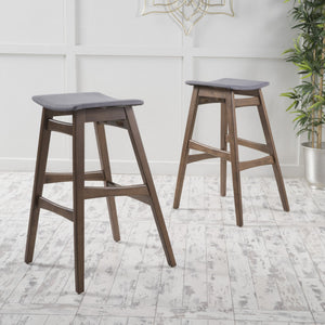 English Elm Christopher Knight Home® - Bar Stool - Stylish Dark Grey Upholstered Seating With Mid-Century Modern Design For Your Home Bar 58922.00DGY