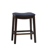 Madison Park Belfast Modern/Contemporary Saddle Counter Stool FUR101-0039 Navy