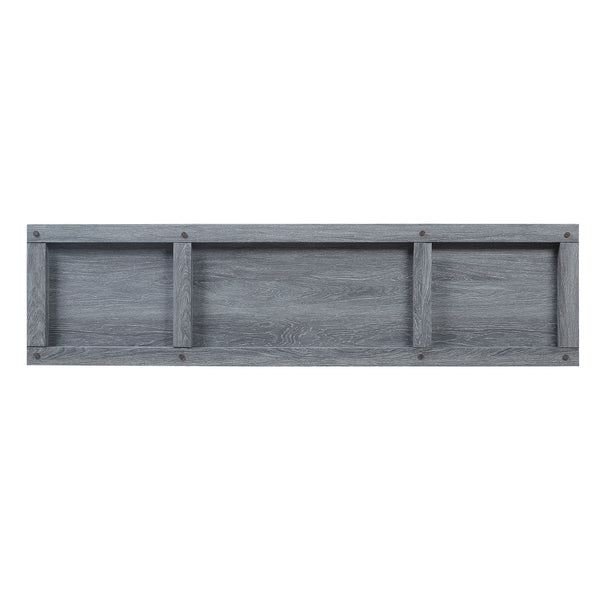 English Elm Franklin 60" TV Stand with Soft-Close Doors and Concealed Shelves for Elegant Media Storage Grey B365P398323