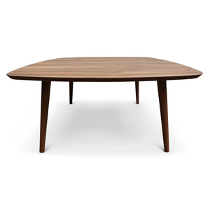 English Elm Ashcroft Furniture - Kalen Walnut Center Table — Solid Wood Modern Square Design, Durable Craftsmanship, Versatile Style B183P281219