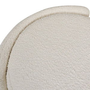 English Elm Jennifer Taylor Home - Fuji 43" Upholstered Oval Storage Bench in Ivory Bouclé — Handmade Solid Birch Frame, 3-Compartment B2719P238462