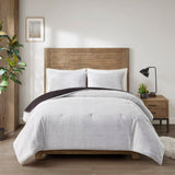 Madison Park Sawyer Glam/Luxury Faux Fur to Mink Down Alternative Comforter Set MP10-8111 Ivory