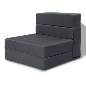 English Elm Convertible Folding Sleeper Chair Thick Padded Lounge Bed for Studio Apartment Guest Room Black T5880P498069