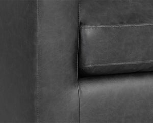 Sunpan Baylor Armchair - Effortlessly Sophisticated Design in Premium Buffalo Leather for Timeless Elegance Marseille Black Leather