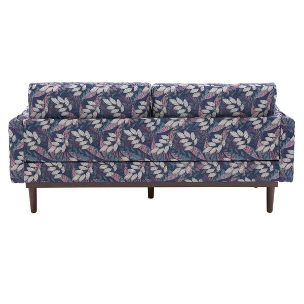 English Elm Modern Chenille Loveseat with Pocket Spring Cushions and Rubberwood Legs for Living Room Blue N763P347228C