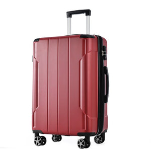 English Elm Hardshell Abs Checked Suitcase with 360 Spinner Wheels Expandable Tsa Lock 28 Inch Red N730P296747J