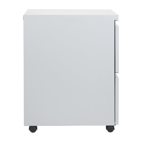 OSP Home Furnishings 22" Mobile Pedestal with Locking Drawers Ball Bearing Slides and Legal File Storage PTC22FF-SV