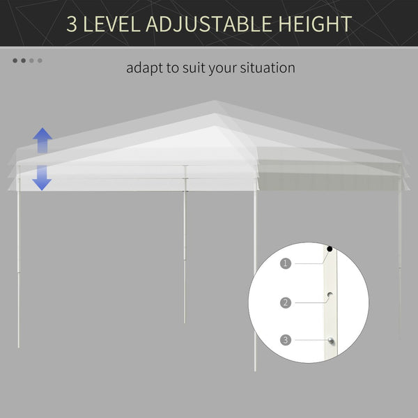 English Elm Outsunny 13' X 13' Pop-Up Canopy Tent With Wheeled Carry Bag - Adjustable Sun Shelter For Outdoor Events W2225P200935-GIGA