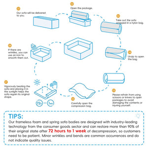 English Elm 72"Oversized 72" Oversized Modular Sofa Bed - Plush Comfort, No Assembly, Baby & Elderly Friendly Design! N723P272383D-GIGA
