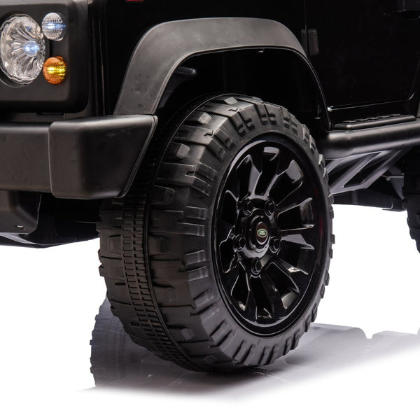 English Elm Licensed Land Rover Defender Ride on Car 24v Dual Motor with Parental Remote Black W1578P339065