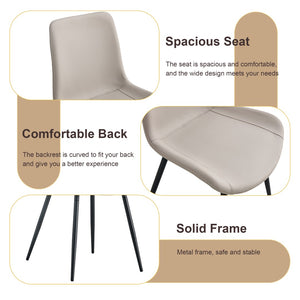 English Elm Table Set With Modern Grey Marble Mdf Top & Cushioned Chairs - Stylish, Durable, And Easy To Assemble W1151S03989-GIGA