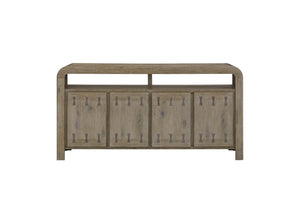 English Elm English Knotty Oak Veneer Console with Bowtie Inlay Artisan Craft Storage Sideboard B2699P443203
