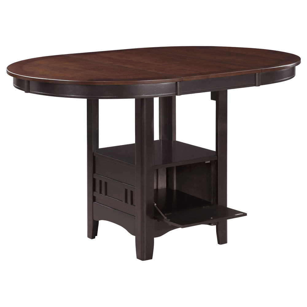 English Elm Hester Chestnut Extension Counter Dining Table – Warm Medium-Brown Cherry Veneer, Versatile Expandable Seating (Seats Extra Guests with Sturdy Elegant Base) B062P331045