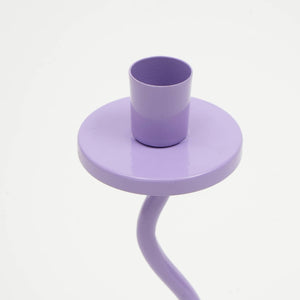 English Elm Home Groovy Glow Lilac Candle Holder 4x10in Metal Accent — Modern, Versatile, Whimsical Decor Glow B346P356184