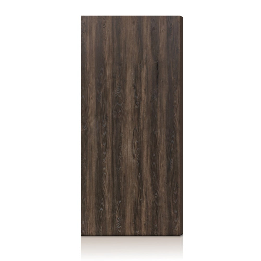 English Elm 36 in Flush Interior Door Slab Walnut Grain Melamine Mdf Hollow Core Low Maintenance B2763P486375