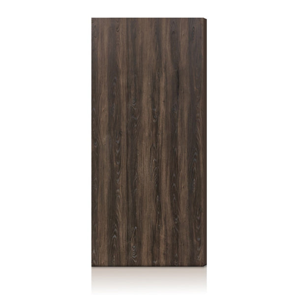 English Elm 36 in Flush Interior Door Slab Walnut Grain Melamine Mdf Hollow Core Low Maintenance B2763P486375