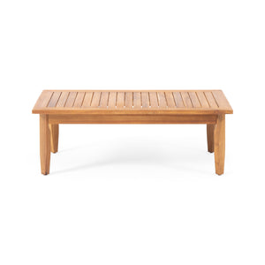 English Elm Christopher Knight Home® - Aston Acacia Wood Outdoor Loveseat Set with Water-Resistant Cushions and Mid-Century Modern Frame Cream 68891.00CRM