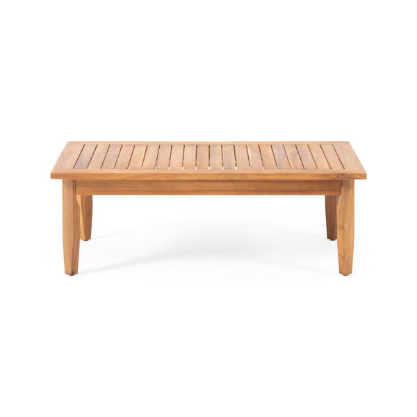 English Elm Christopher Knight Home® - Aston Acacia Wood Outdoor Loveseat Set with Water-Resistant Cushions and Mid-Century Modern Frame Cream 68891.00CRM