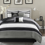 Madison Park Blaire Transitional 7 Piece Comforter Set MP10-949 Grey