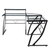 OSP Home Furnishings Constellation L-Shape Desk Black