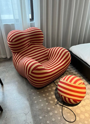 English Elm Armchair plush ergonomic polyester lounge chair with high-quality comfort, supportive design, customizable colors (98) Red B341P384731