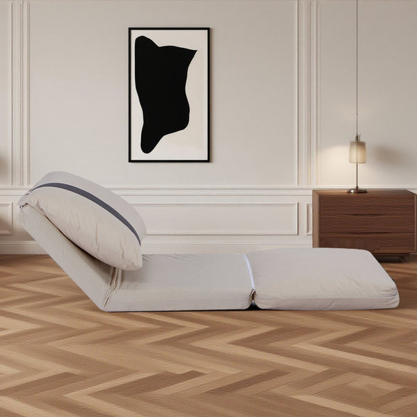 English Elm ARIA Modern Floor Sofa Bed with 6-Position Adjustable Back, Quick 5-Second Fold, Corduroy Comfort Beige W3391P324405