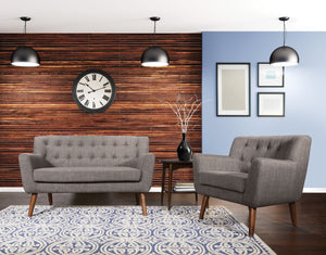 OSP Home Furnishings Mill Lane Loveseat Cement
