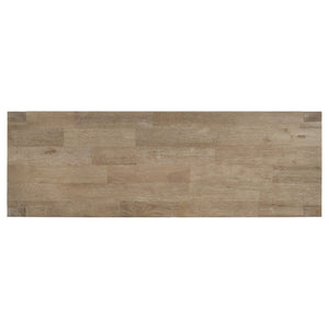 English Elm Malvika Rustic Washed Brown Wood Trestle Dining Bench, Backless Farmhouse Seat, Sturdy 47.25" Wood B062P299793