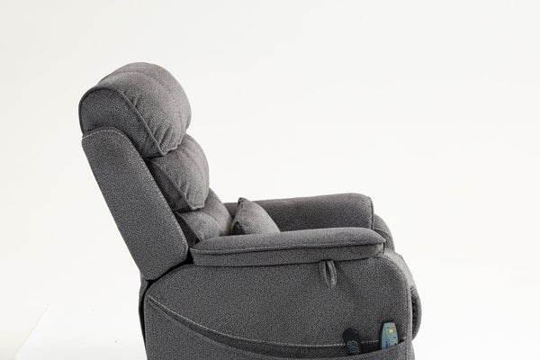 English Elm Lounge Electric Lift Chair With 180° Recline, Massage, Heating, Storage & Wireless Charging Options W547S00058