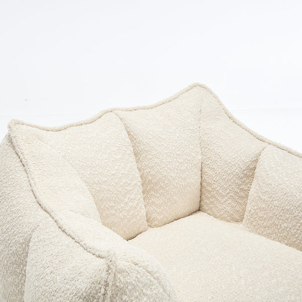 English Elm Sofa plush beanbag chair with superfiber cover and resilient foam filling for ultimate home comfort and relaxation Beige W1996P252264