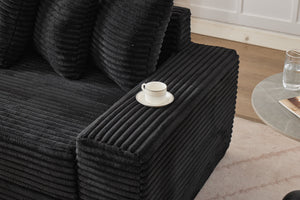 English Elm Convertible Cloud Sofa Bed - Foldable Corduroy Mattress, Space-Saving Sleeper For Small Spaces! W2915S00072