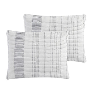 English Elm Sutton 6 Piece Ivory Comforter Cover Set - Luxurious Cotton Jacquard Bedding For Effortless Style B340P341973-GIGA