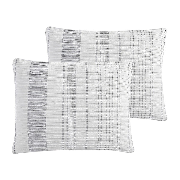 English Elm Sutton 6 Piece Ivory Comforter Cover Set - Luxurious Cotton Jacquard Bedding For Effortless Style B340P341973-GIGA