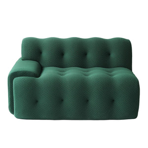 English Elm Bubble Sectional Sofa - Modern 3D-Knitted Loveseat In Green For Stylish Comfort And Relaxation B341S00017