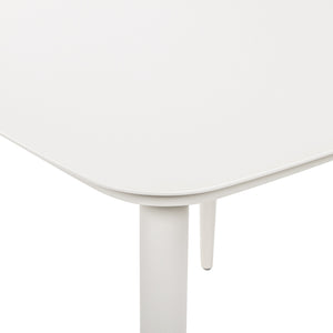 English Elm Jennifer Taylor Home - Santorini White 33.5" Square Outdoor Patio Table — Powder-Coated Aluminum, Compact Durable Side/Dining Table B2719P308010