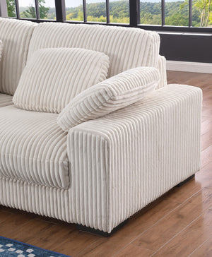 English Elm Elodie Corduroy Modular Sectional Sofa with Left Chaise for Spacious Living Rooms B2749S00262