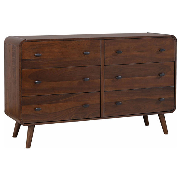 English Elm Warwick Queen Bedroom Set with Leatherette Headboard in Modern Cocoa Finish B062S00729