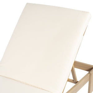 English Elm Christopher Knight Home® - Outdoor Acacia Wood Chaise Lounge with Adjustable Backrest, Water-Resistant Cushions, Durable Hardwood Frame Beige,Teak N772P262628B