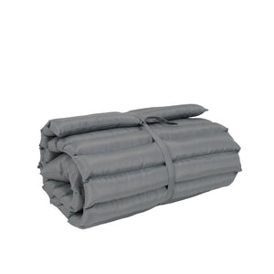 English Elm 2PCS 72.8" Chaise Lounge Cushions Grey - Outdoor Patio Replacement Set with Straps, Removable Covers, Plush Sponge Comfort W419P182869