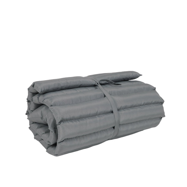 English Elm 2PCS 72.8" Chaise Lounge Cushions Grey - Outdoor Patio Replacement Set with Straps, Removable Covers, Plush Sponge Comfort W419P182869