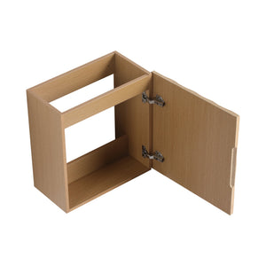 English Elm 18.5" Wall-Mounted Bathroom Vanity With Soft-Close Door & Resin Sink For Coastal Charm & Storage W1972P362136