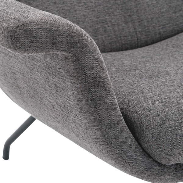 OSP Home Furnishings Adria Armchair  Charcoal/Black