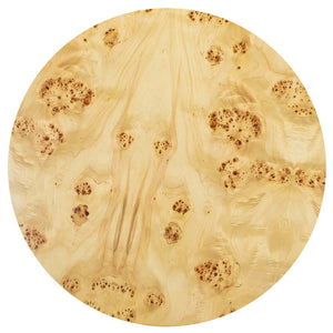 English Elm Jennifer Taylor Home - Nebula 28" Round Coffee Table In Warm Burl Wood - Sculptural Pillar Leg Design For Modern Spaces B2719P238495