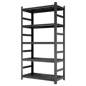 English Elm 87 Inch Five Shelf Heavy Duty Metal Storage Rack for Garage Basement Tool Room W1831P332027
