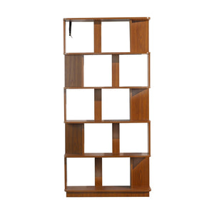 English Elm 31.5" Tall 5-tier Mdf Bookcase Slim Open Shelving Unit for Office Bedroom Living Room Dark Oak W2899P444153