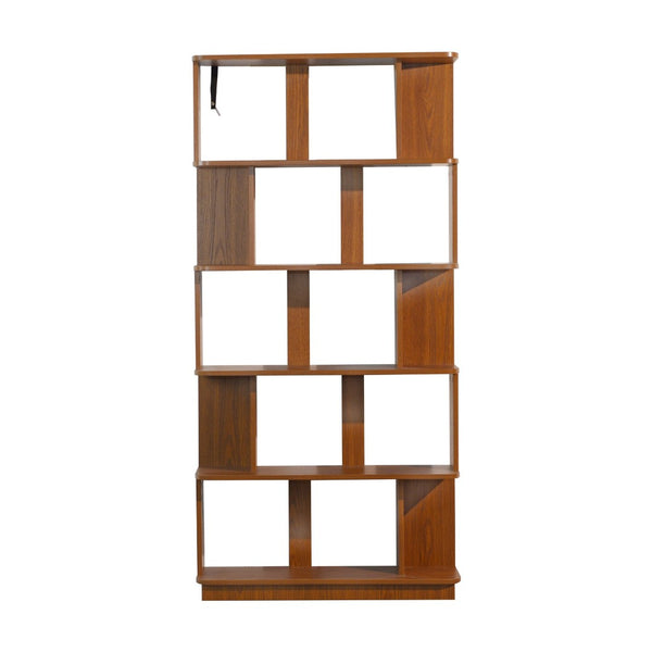 English Elm 31.5" Tall 5-tier Mdf Bookcase Slim Open Shelving Unit for Office Bedroom Living Room Dark Oak W2899P444153