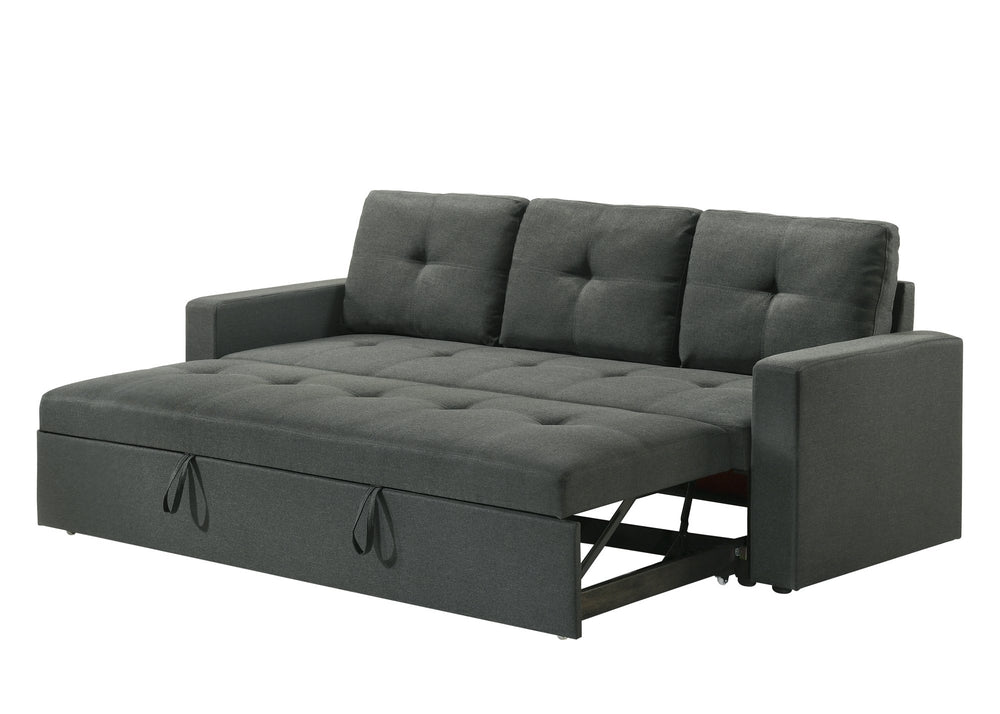English Elm Burleigh Convertible Sleeper Sofa Dark Gray – Tufted Cushions, Foam Comfort, Compact 83.5"W B061P253492