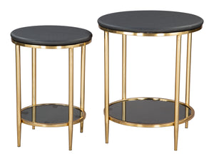 Koper Coffee Table Set (2-Piece) Black 109775 Zuo Modern